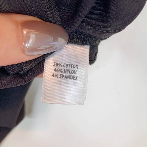 ST. JOHN faux leather pants skinny leg flat front chocolate brown mid rise 3006 - Picture 9 of 14